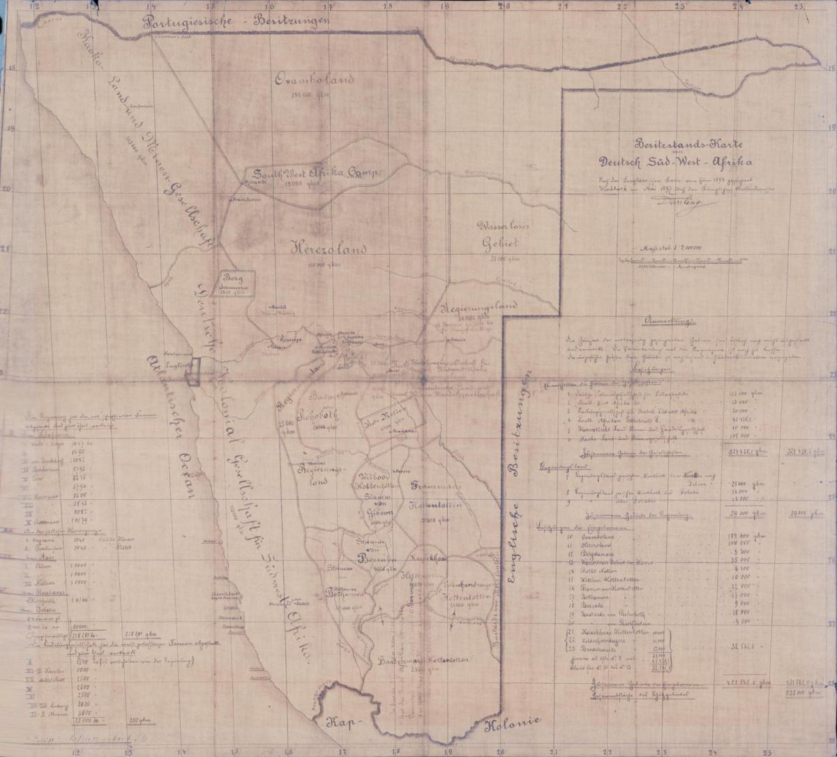 Cadastral map of South West Africa