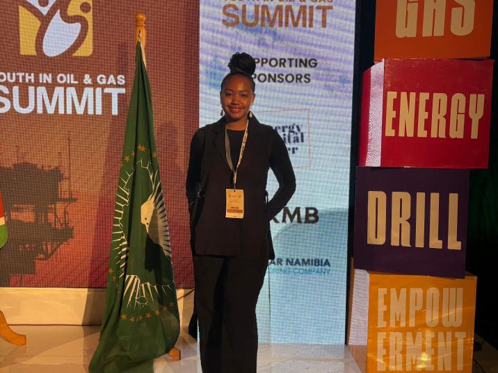 Ms Cathrine Marenga attending the Youth in Oil and Gas Summit
